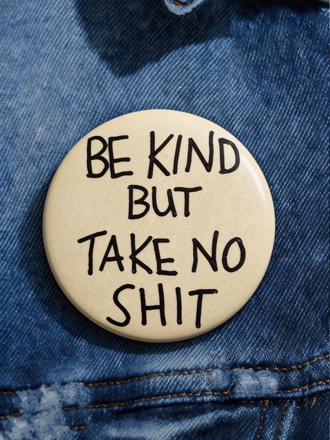 Be Friendly But Never Tolerate Misbehavior Unisex Brooch