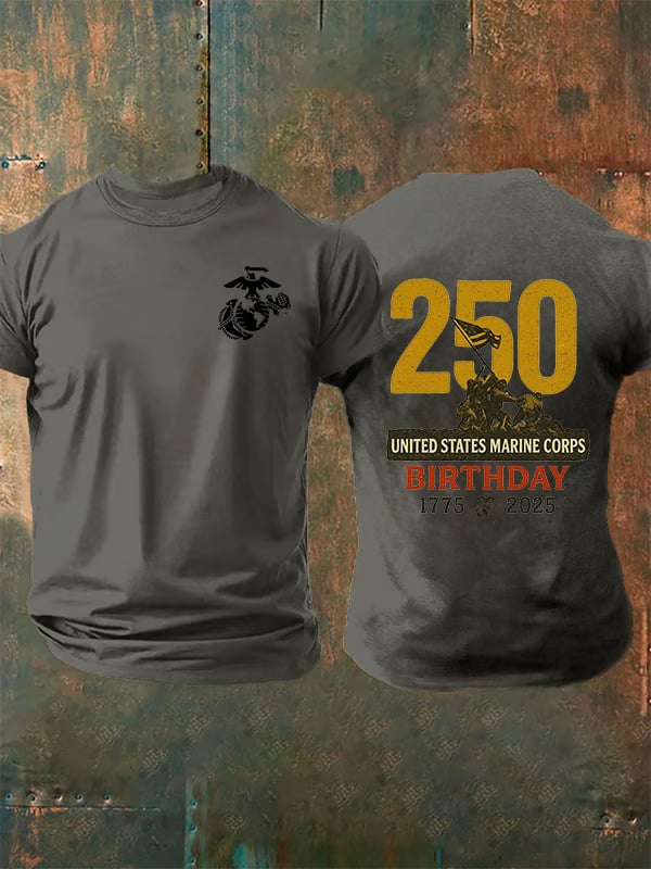 Men's UNITED STATES MARINE CORPS BIRTHDAY Print T-Shirt