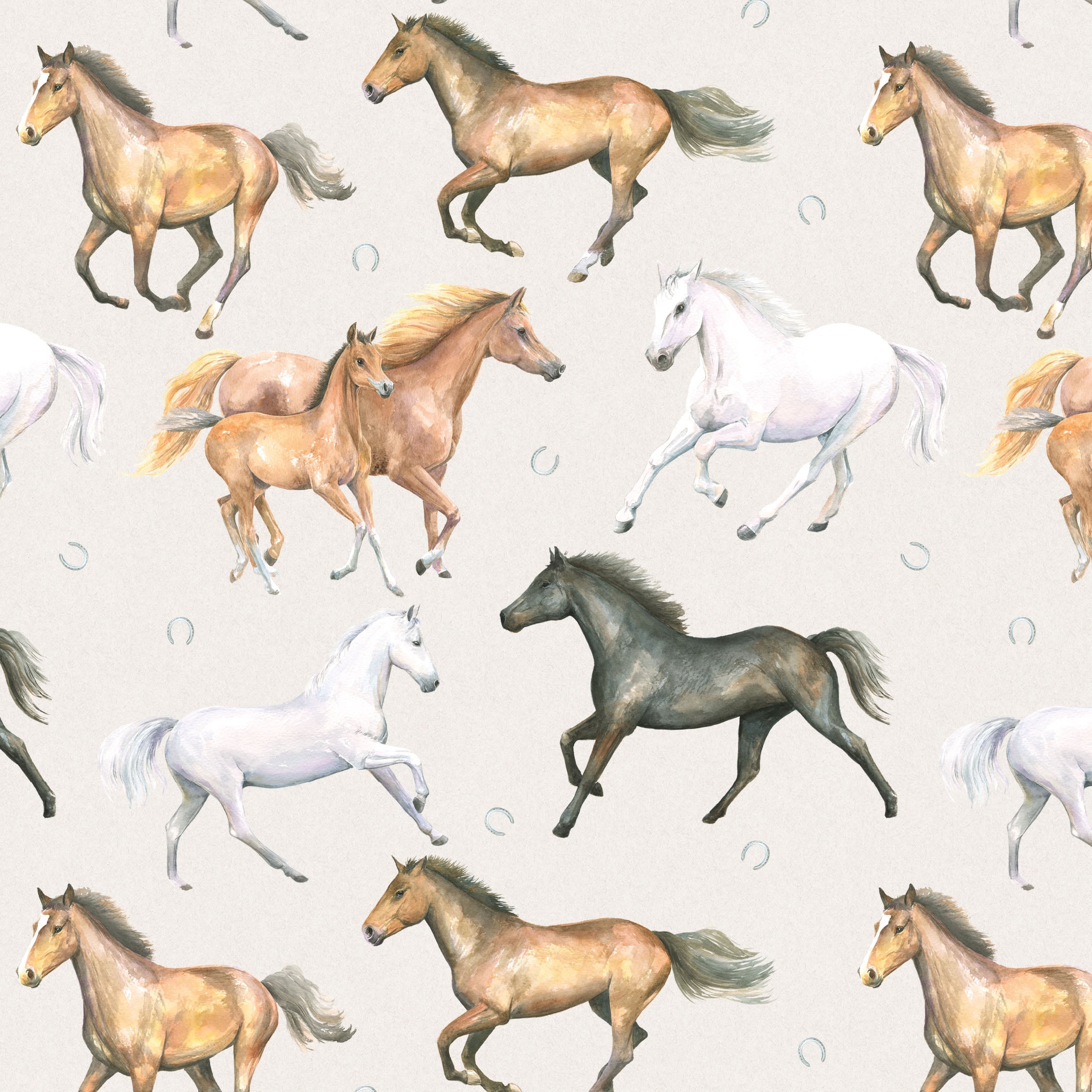 NEW Horses and foal Wrapping Paper and Tags