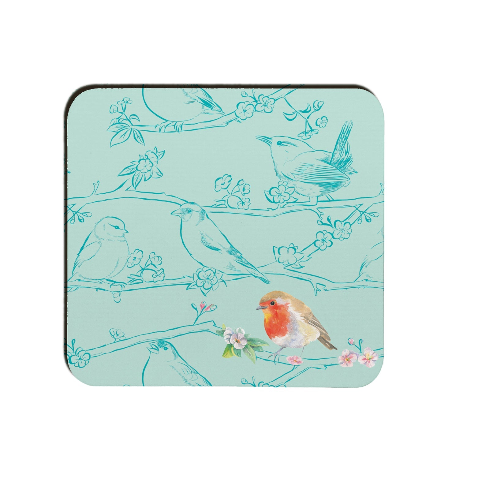 Garden Birds Coaster; Robin