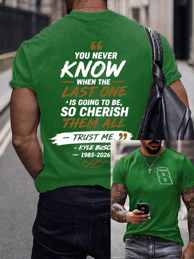Men's Racing Legend Memorial Print Round Neck T-shirt