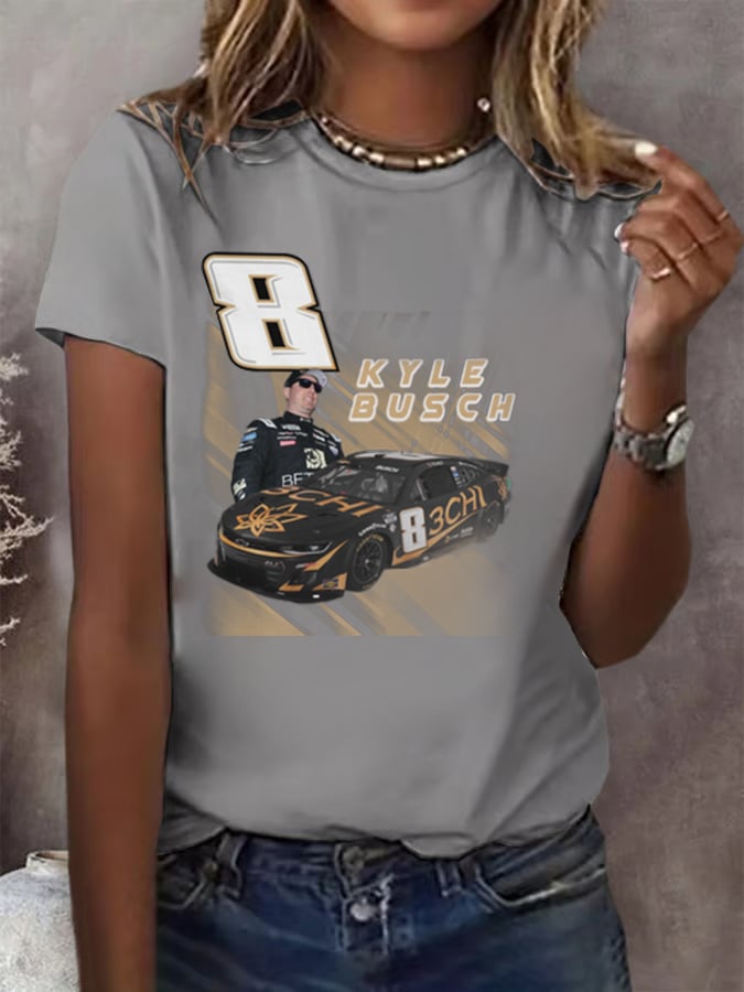 Women's  Racing Print T-Shirt