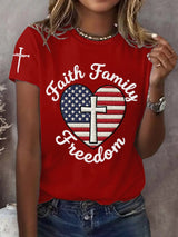 Women's 250th America Anniversary Casual Printed T-Shirt