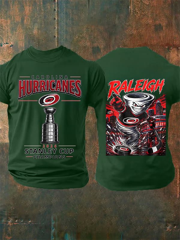 Men's 2026 Ice Hockey Champions Fans Printed T-Shirt