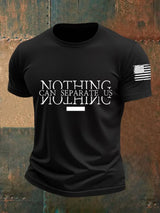 Men's Faith Cross Print Round Neck T-Shirt