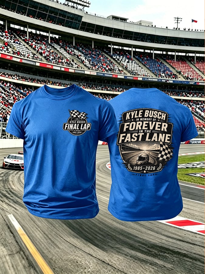 Men's Racing Legend Memorial Print Round Neck T-shirt