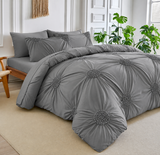 🚚 FREE Shipping! Soft-Touch Pinch Pleat Duvet Cover Set – Elegant Textured Bedding, Wrinkle-Resistant & Easy Care 🛏️