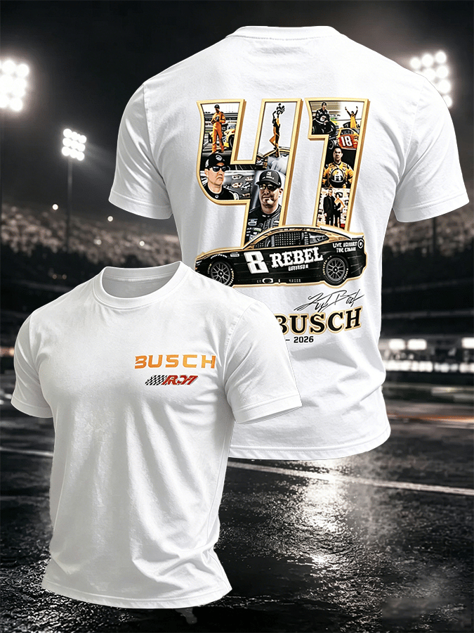 Men's Racing Legend Tribute Printed Comfortable Pure Cotton Short-Sleeve T-Shirt