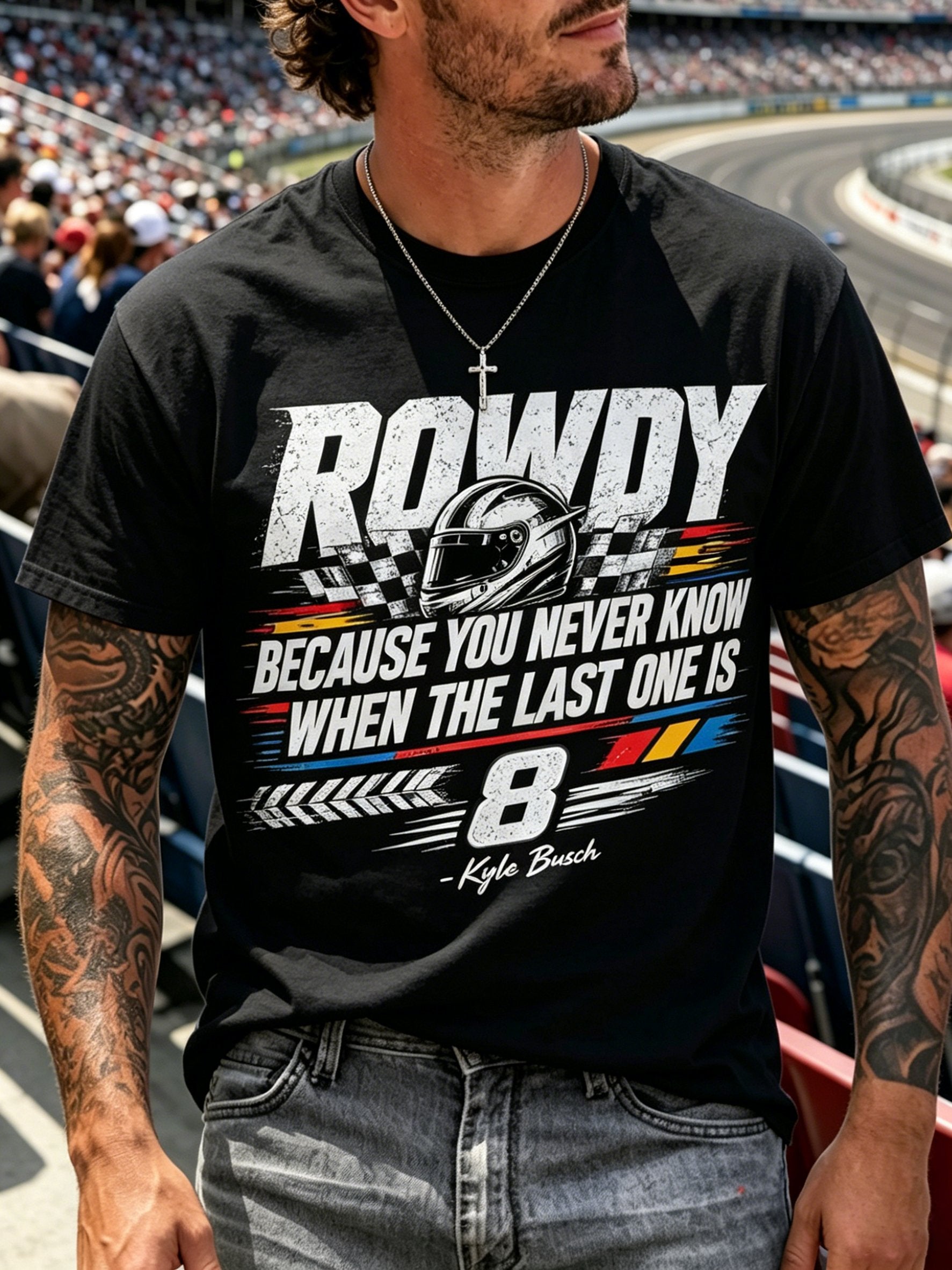 Men's Because You Never Know When The Last One Is Print Round Neck T-shirt