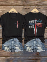 Women's Faith Print V-Neck T-Shirt