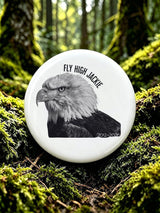 Unisex Retro Fly High Jackie Pin-Back Button