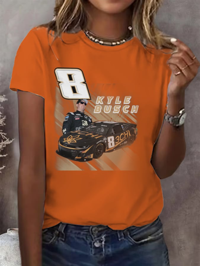 Women's  Racing Print T-Shirt