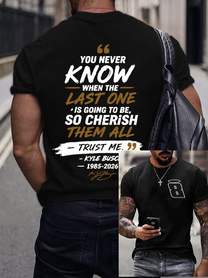 Men's Racing Legend Memorial Print Round Neck T-shirt
