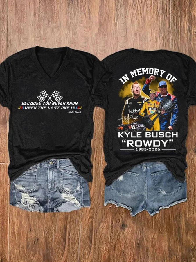 Women's Racing Legend Memorial  Print Casual T-shirt