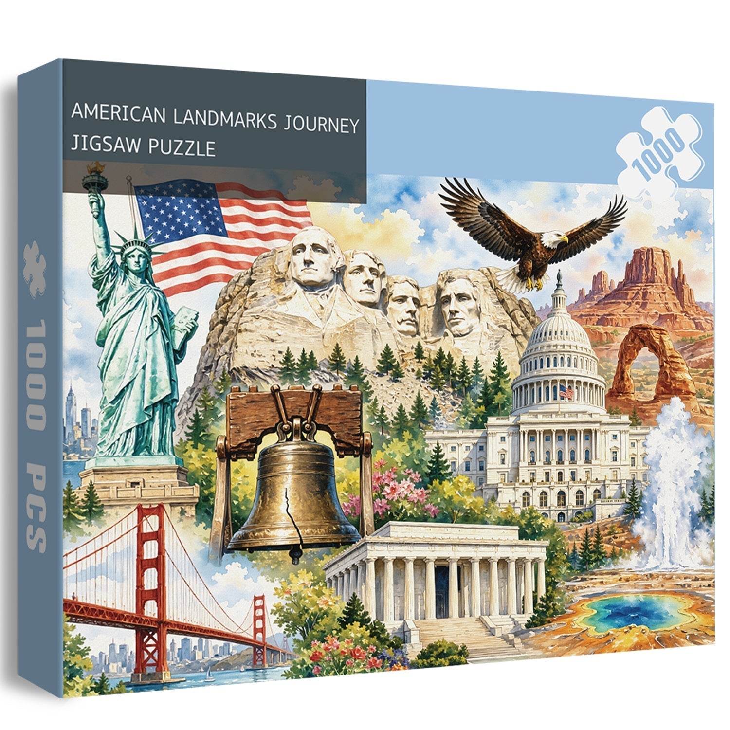 American Landmarks Journey Jigsaw Puzzle 1000 Pieces