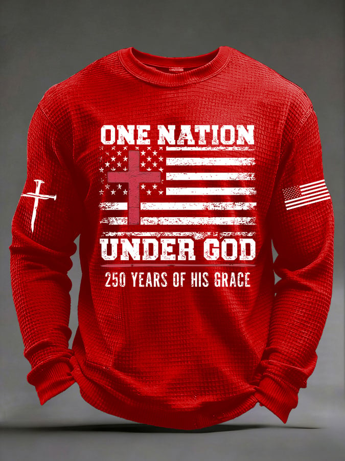 Men's casual faith waffle-knit T-shirt