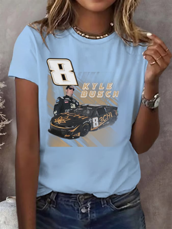 Women's  Racing Print T-Shirt