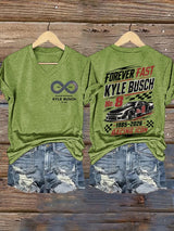 Women's Racing Is Eternal Print Casual T-shirt