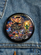 Racing-Themed Printed Brooch