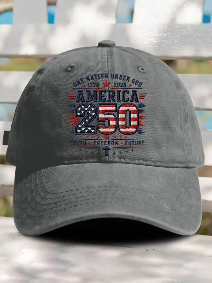 Retro Rededicate 250 One Nation Under God Faith Freedom Future  Print Baseball Cap