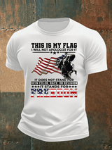 Men's  THIS IS MY FLAG Print T-Shirt