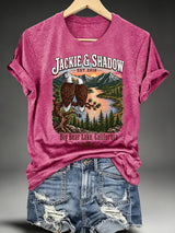 Women's JACKIE & SHADOW Print Crew-Neck T-Shirt