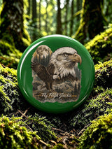 Unisex Retro Fly High Jackie Pin-Back Button