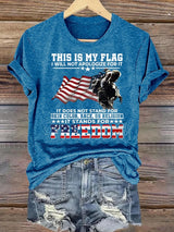 Women's  THIS IS MY FLAG Print T-Shirt