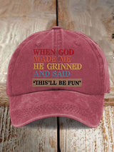 Unisex Faux Embroidered Faith Baseball Cap