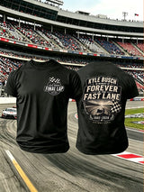Men's Racing Legend Memorial Print Round Neck T-shirt