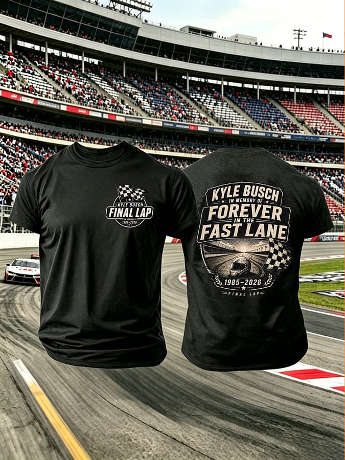 Men's Racing Legend Memorial Print Round Neck T-shirt