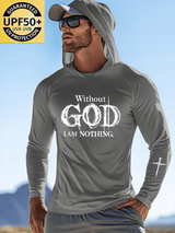 Men's Faith Outdoor Sun Protection Breathable Cool Hooded Sun Protection Long Sleeve Top