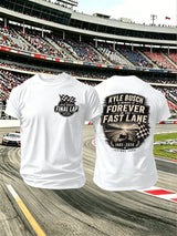 Men's Racing Legend Memorial Print Round Neck T-shirt