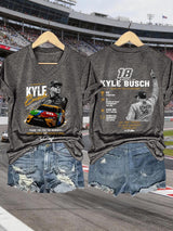 Women's Racing Legend Memorial  Print Casual T-shirt
