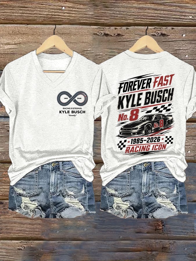 Women's Racing Is Eternal Print Casual T-shirt