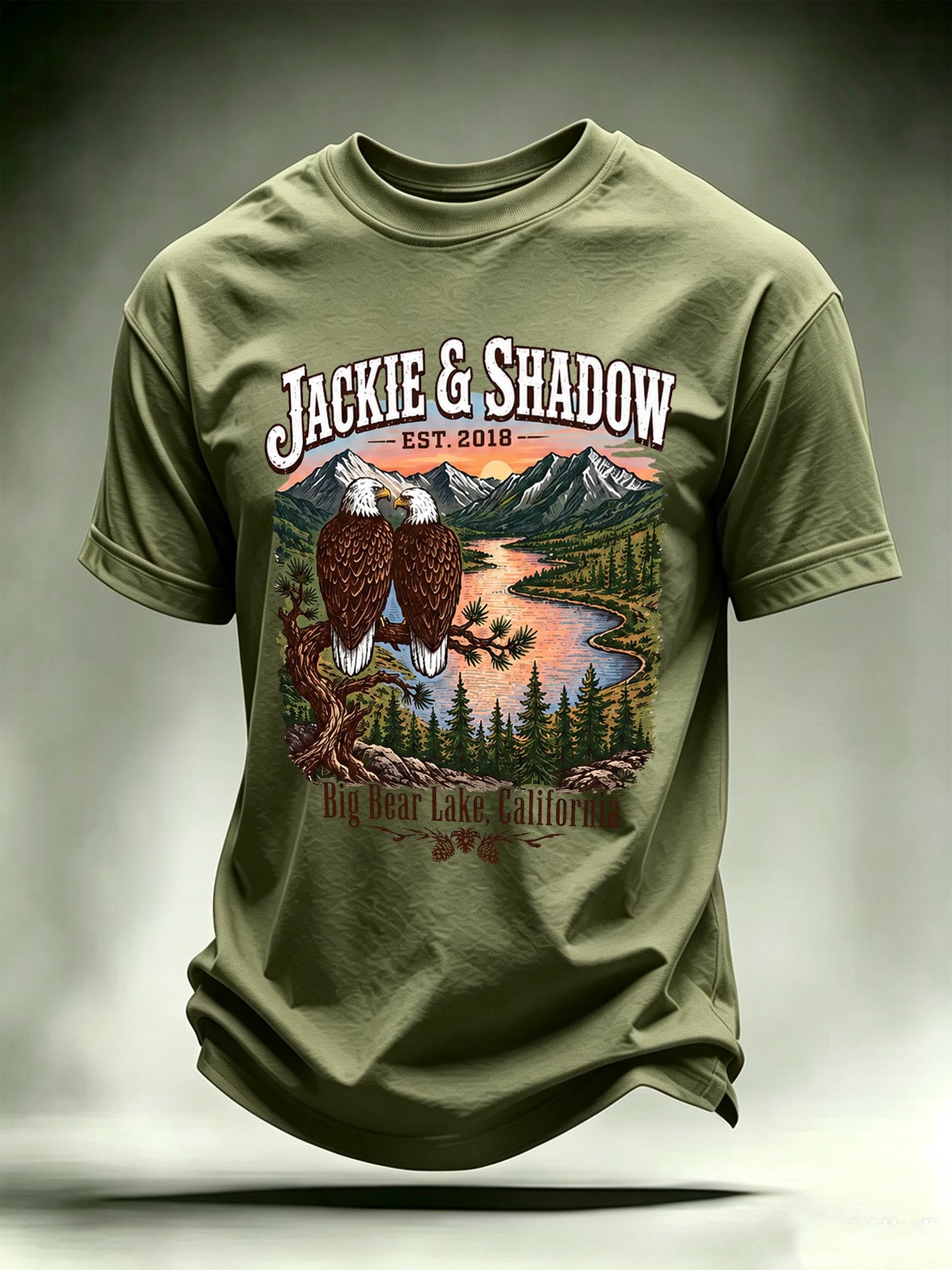 Men's JACKIE & SHADOW Print Crew-Neck T-Shirt