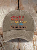 Unisex Faux Embroidered Faith Baseball Cap