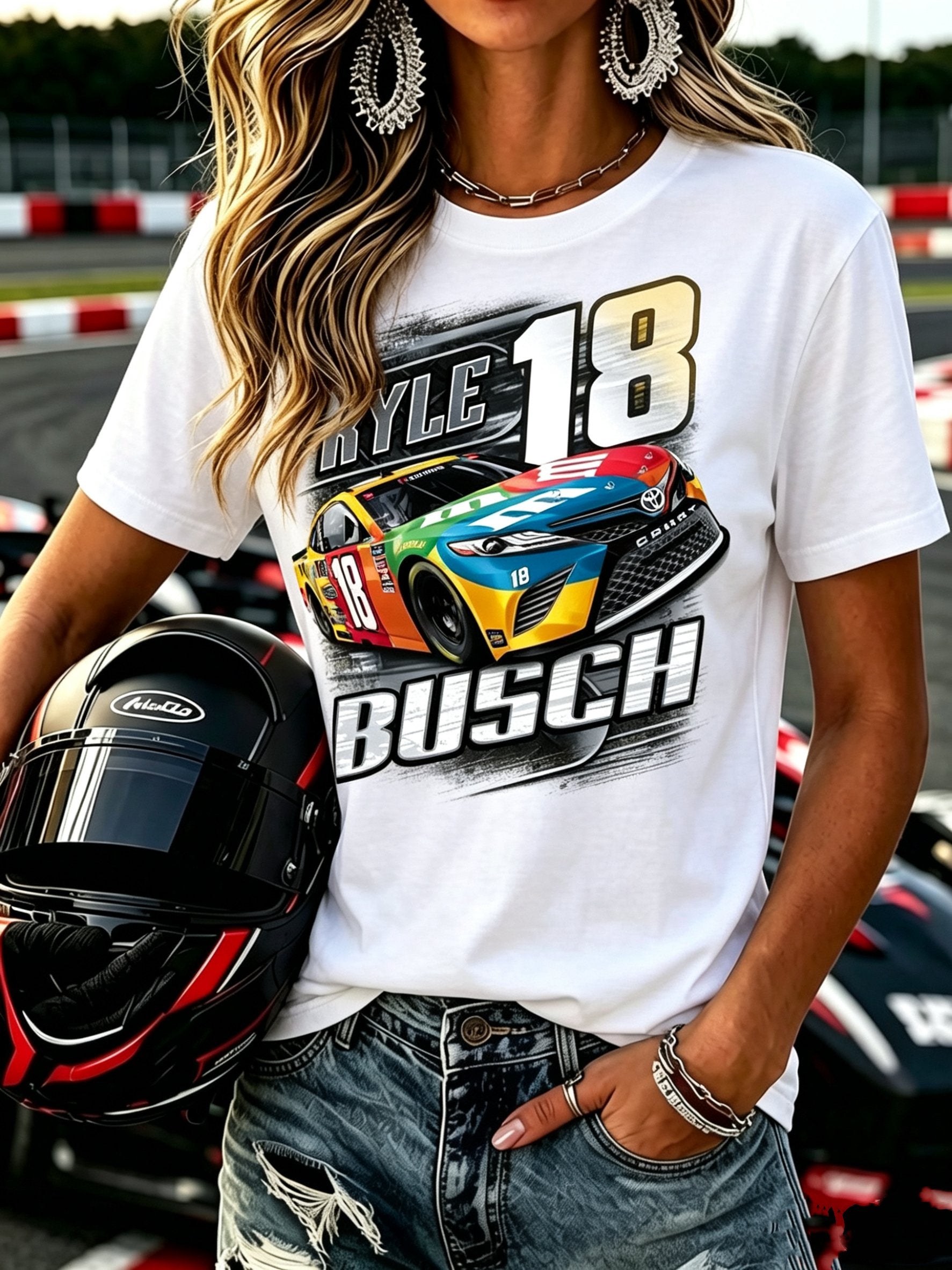 Women's Racing Printed Casual Top