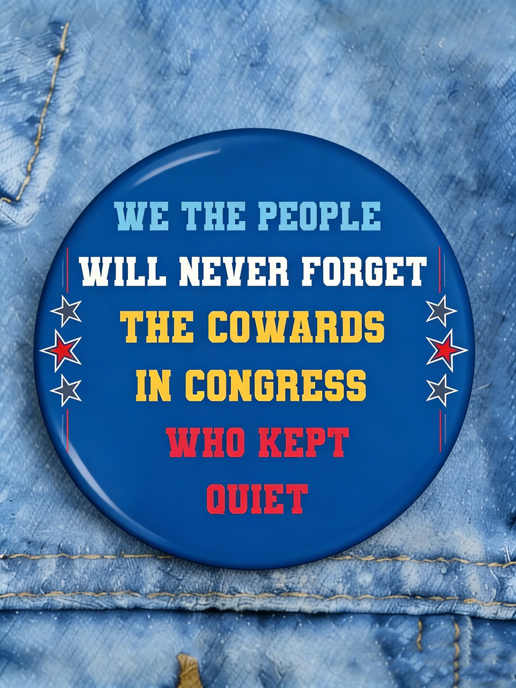 We The People Protest Pin