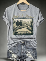 Women's JACKIE & SHADOW Print Crew-Neck T-Shirt