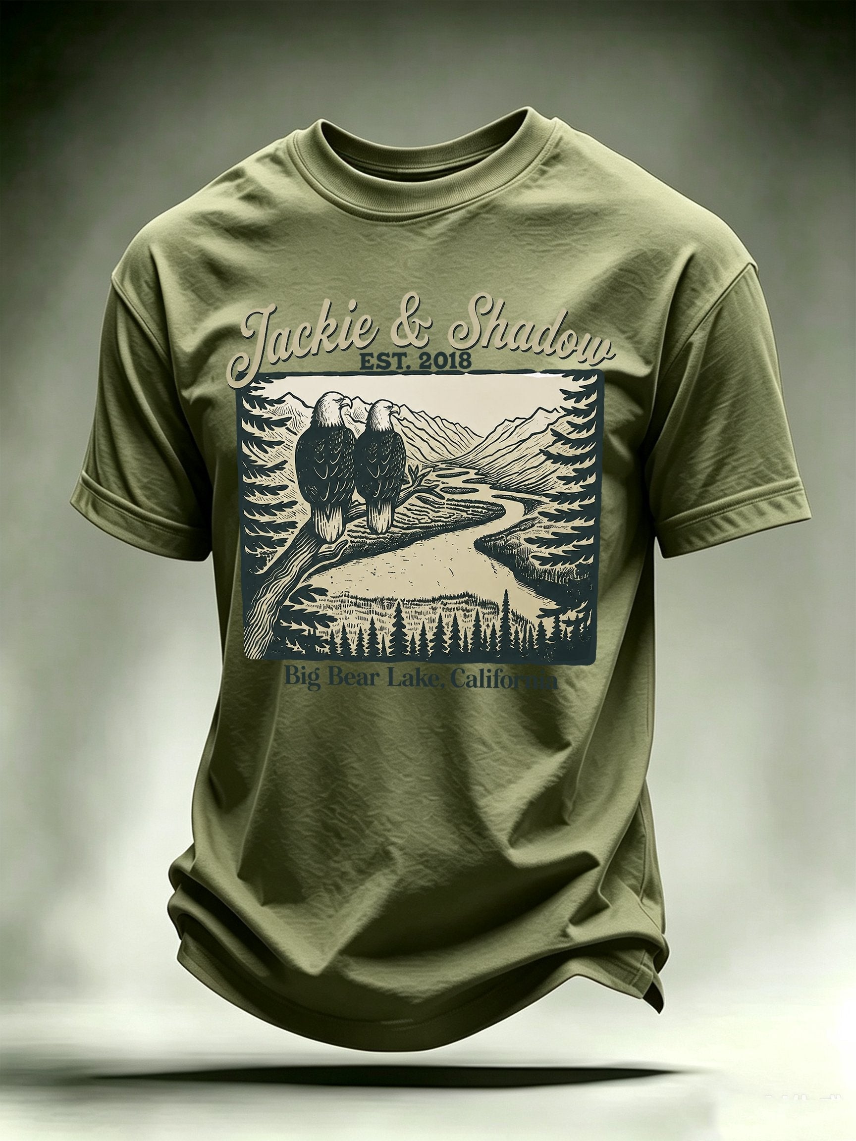 Men's JACKIE & SHADOW Print Crew-Neck T-Shirt