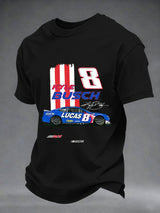 Men's Commemorative T-Shirt: Legendary Race Car Driver Print