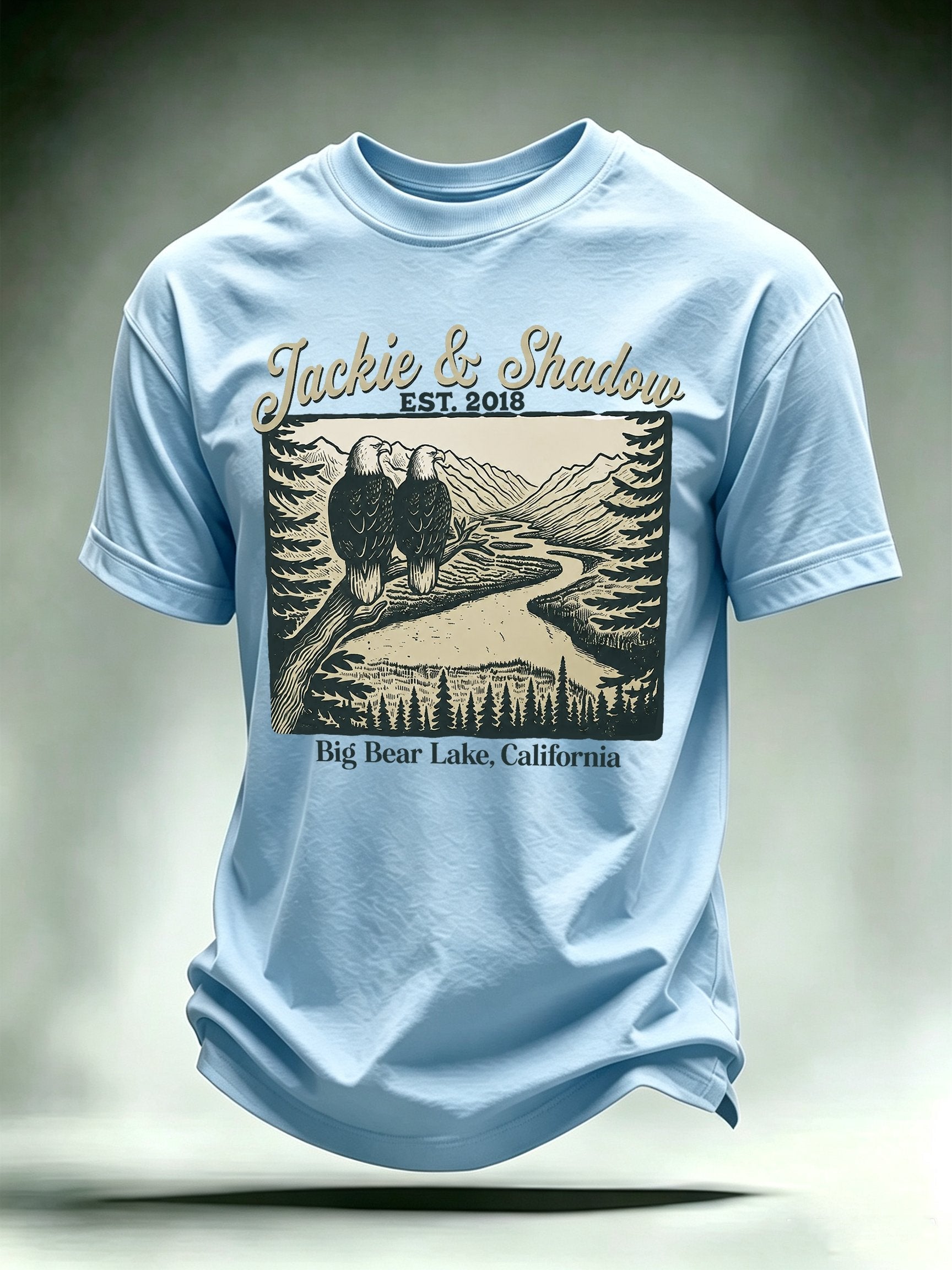 Men's JACKIE & SHADOW Print Crew-Neck T-Shirt