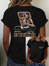 Women's Racing Print Casual T-shirt