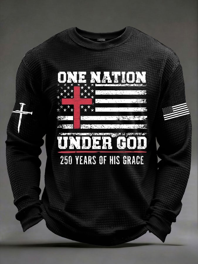 Men's casual faith waffle-knit T-shirt