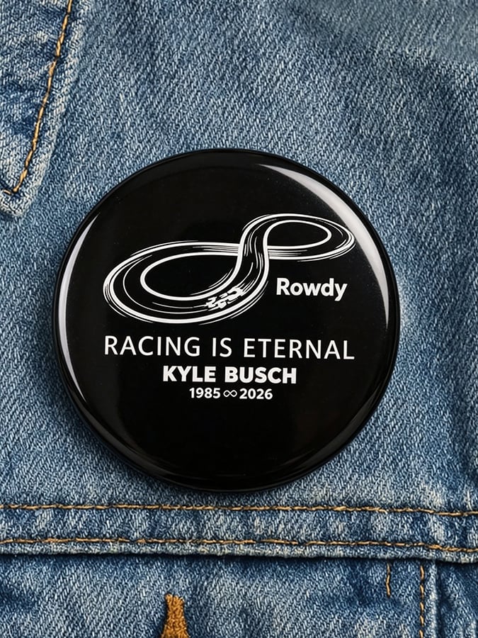 Racing-Themed Printed Brooch