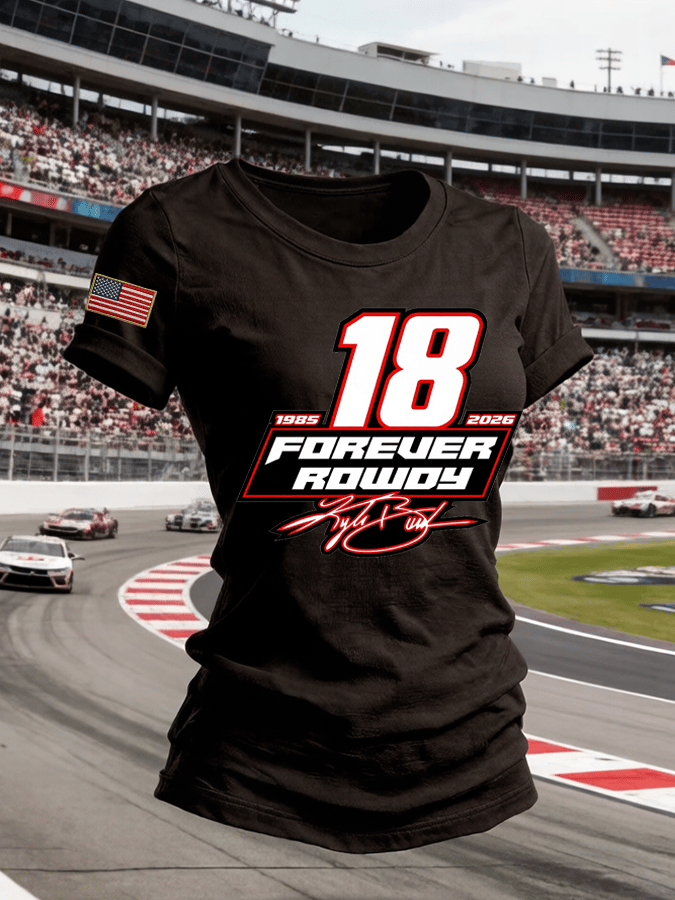 Women's Racing Printed Casual Top