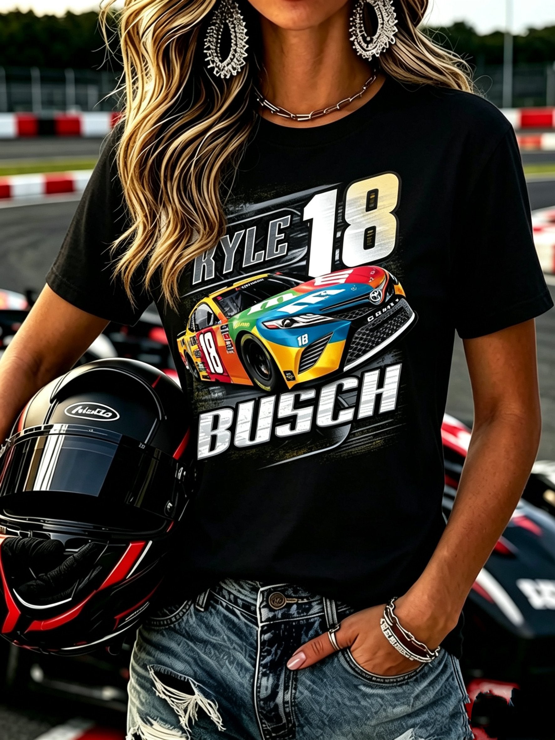 Women's Racing Printed Casual Top