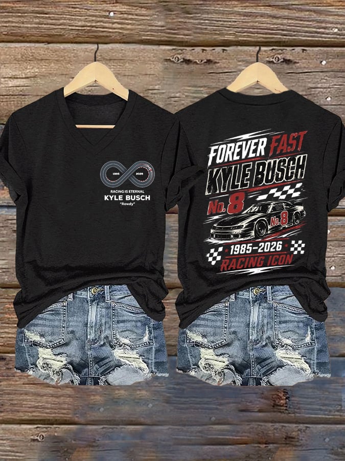Women's Racing Is Eternal Print Casual T-shirt
