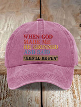 Unisex Faux Embroidered Faith Baseball Cap